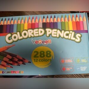 Pre-sharpened colored pencils
